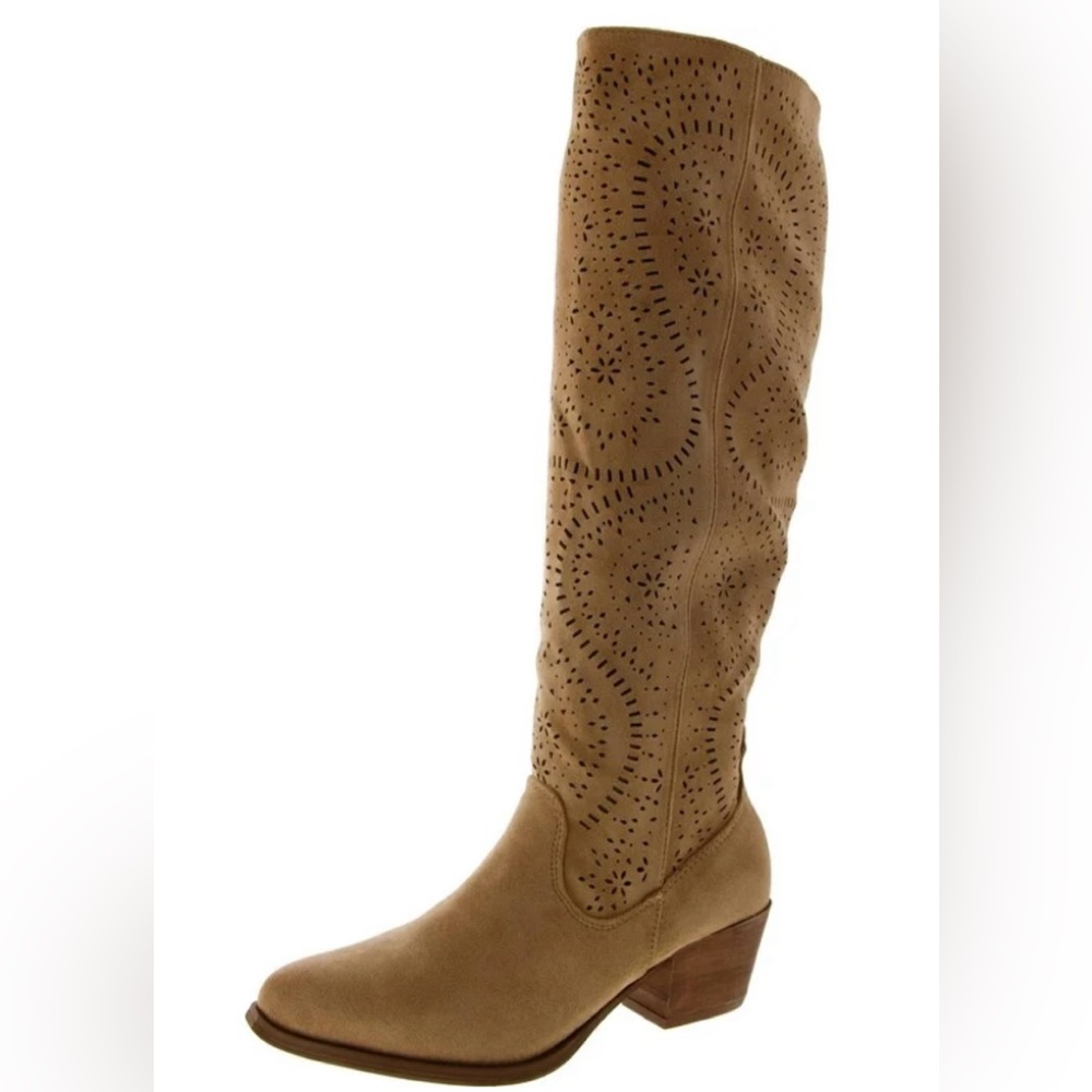 Very G Womens Mara Tall Block Heel Cowboy, Western Boots size 6